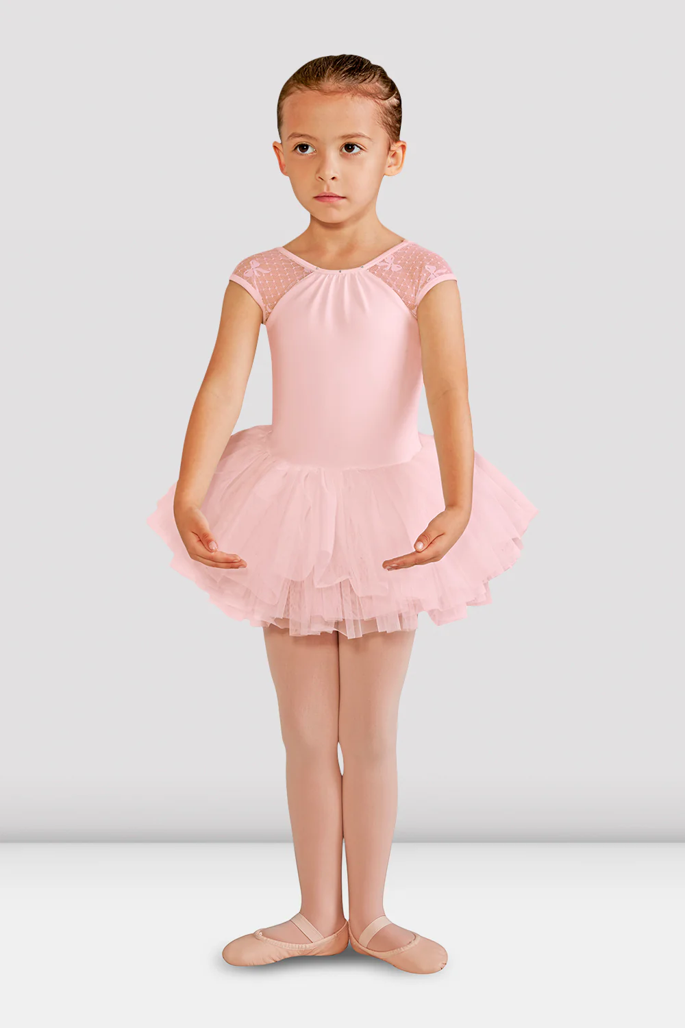 Girls Elenore Bow Mesh Tutu Leotard - Image 2