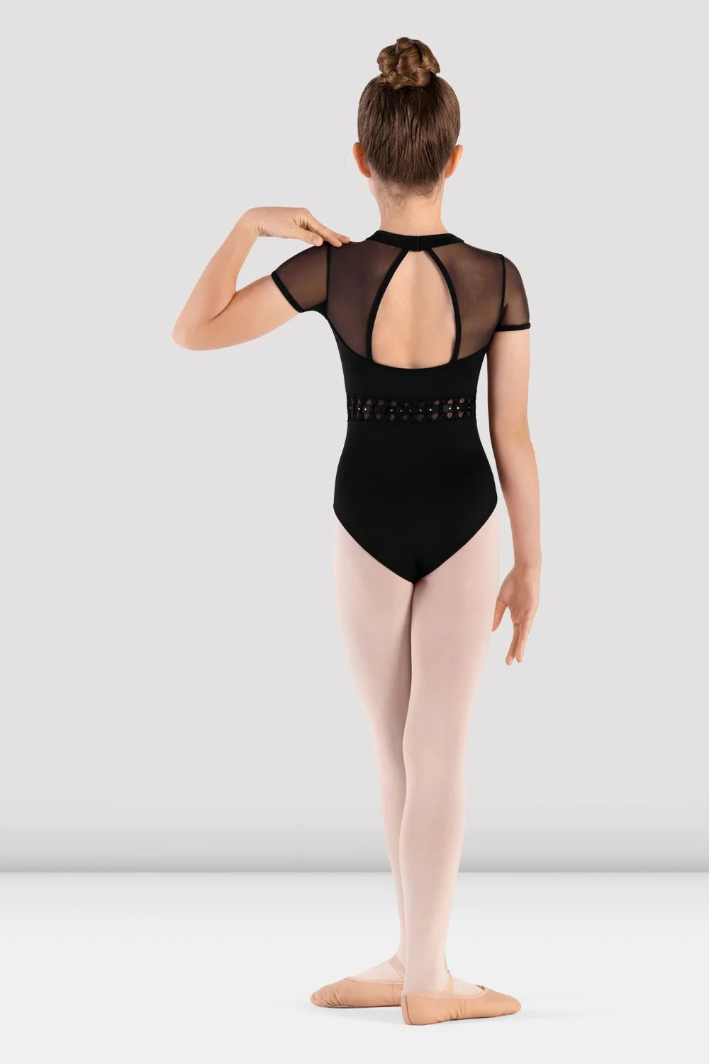 Girls Meghan Cap Sleeve Leotard - Image 2