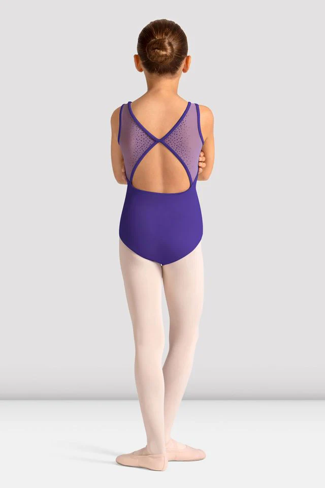 Girls Mirella Celestia Boat Neck Printed Leotard - Image 2