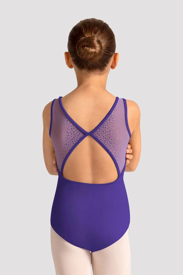 Girls Mirella Celestia Boat Neck Printed Leotard - Image 3