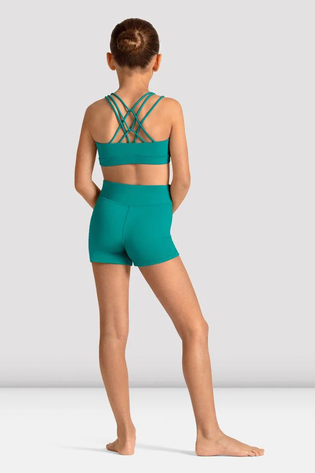Girls Mirella Celestia Cross Back Printed Crop Top - Image 2