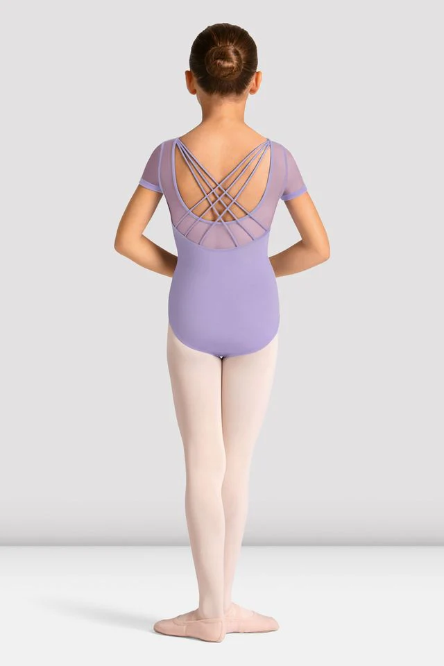 Girls Mirella Celestia Short Sleeve Printed Leotard - Image 2
