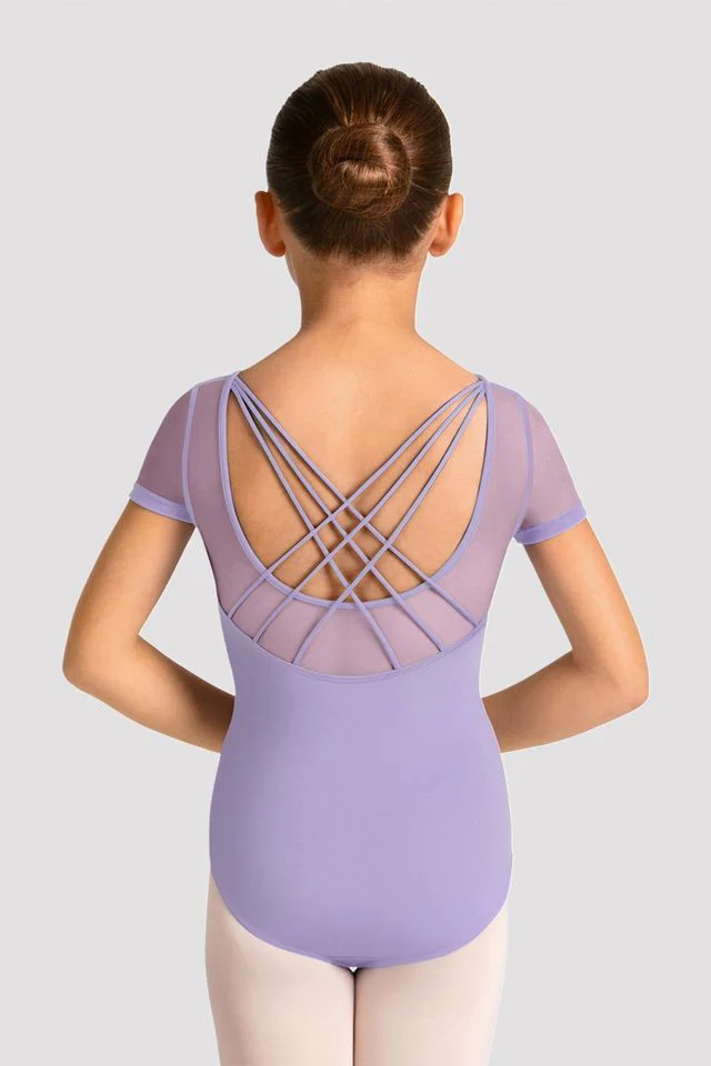 Girls Mirella Celestia Short Sleeve Printed Leotard - Image 3