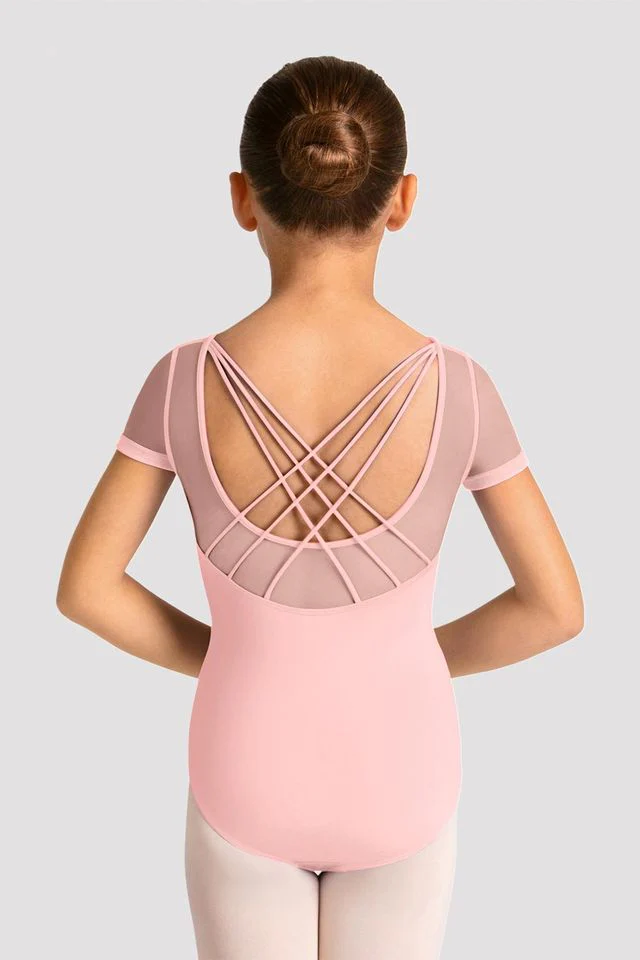 Girls Mirella Celestia Short Sleeve Printed Leotard - Image 3