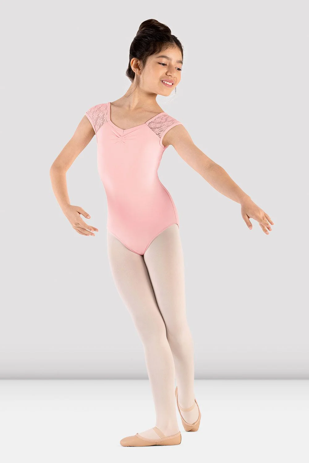 Girls Mirella Majesty Cap Sleeve Leotard