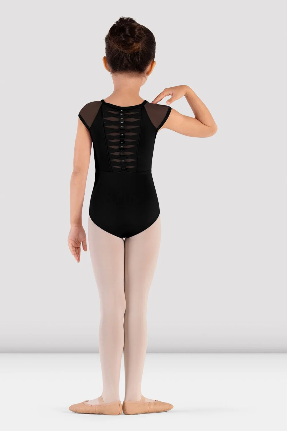 Girls Rafie Mesh Back Leotard - Image 2