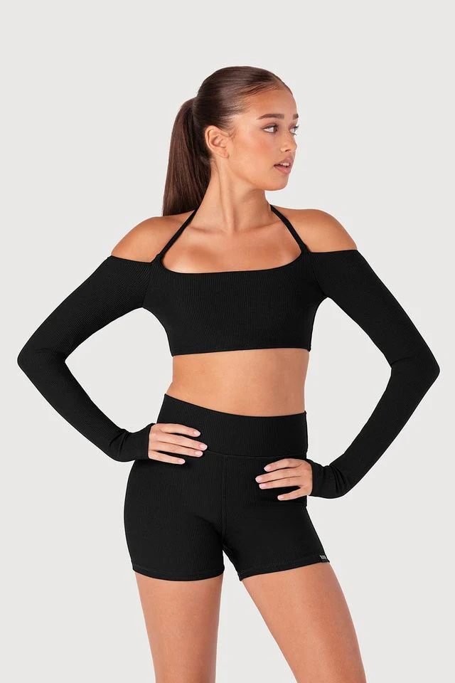 Girls Rib Bolero Crop Top