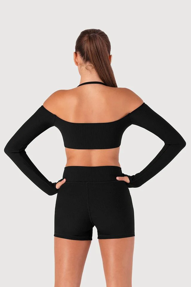 Girls Rib Bolero Crop Top - Image 2