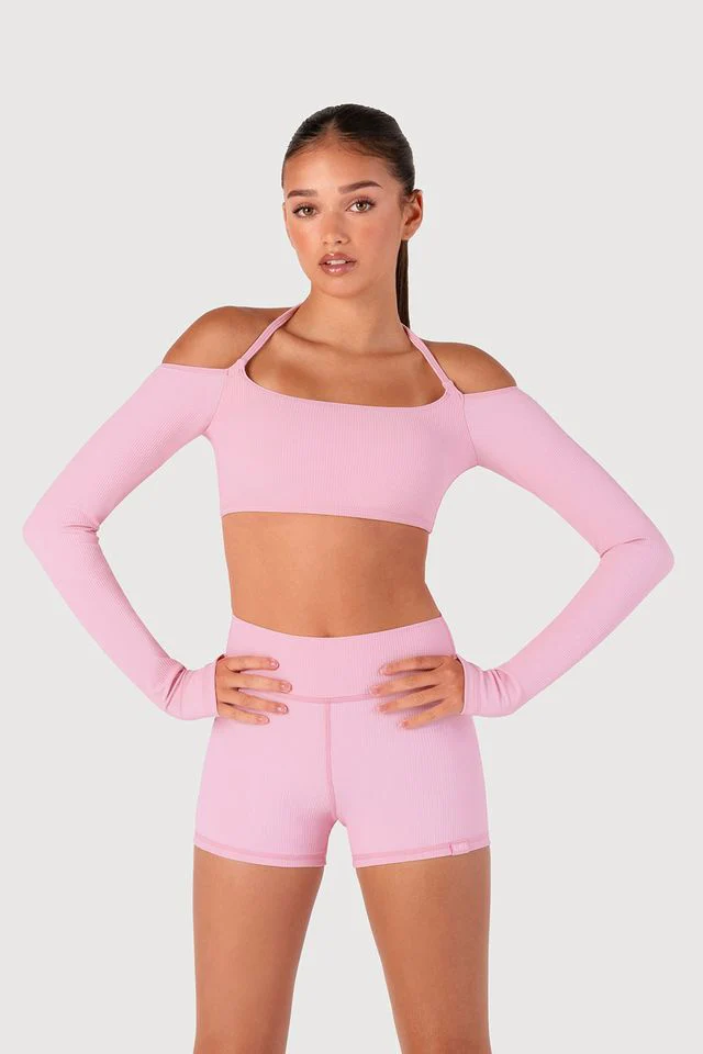 Girls Rib Bolero Crop Top