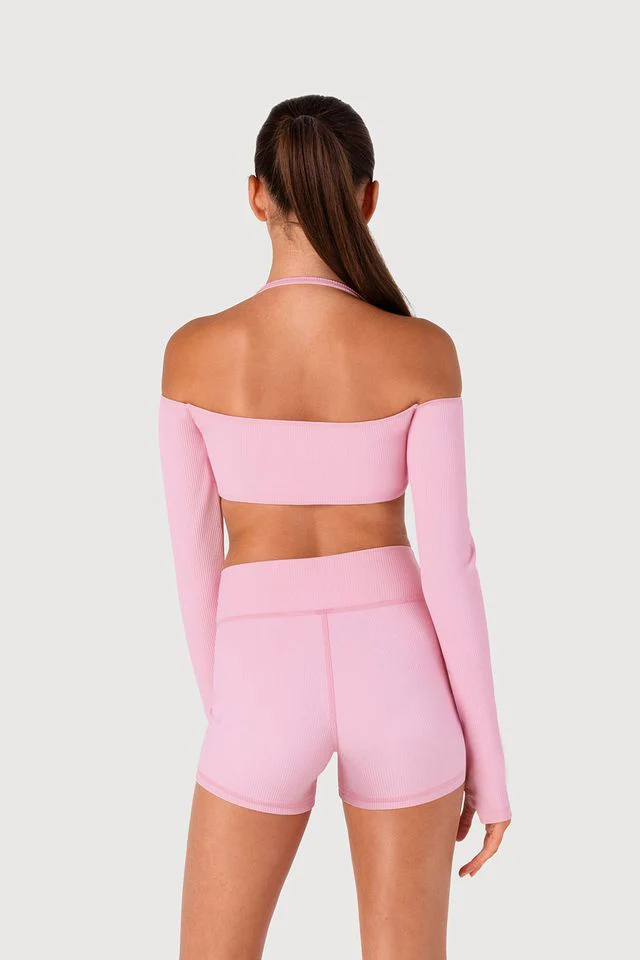 Girls Rib Bolero Crop Top - Image 2