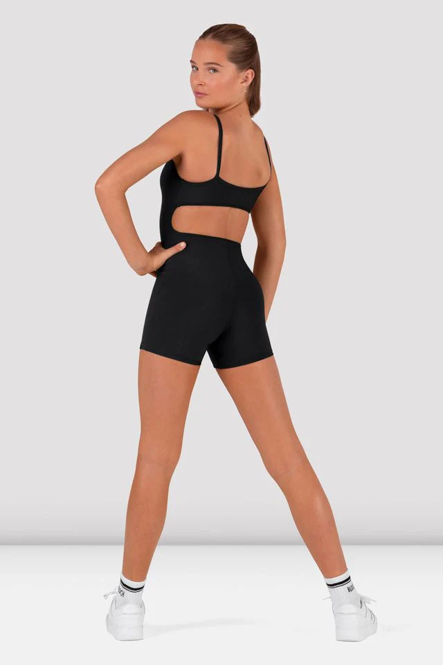 Girls Rib Cut Out Unitard - Image 2