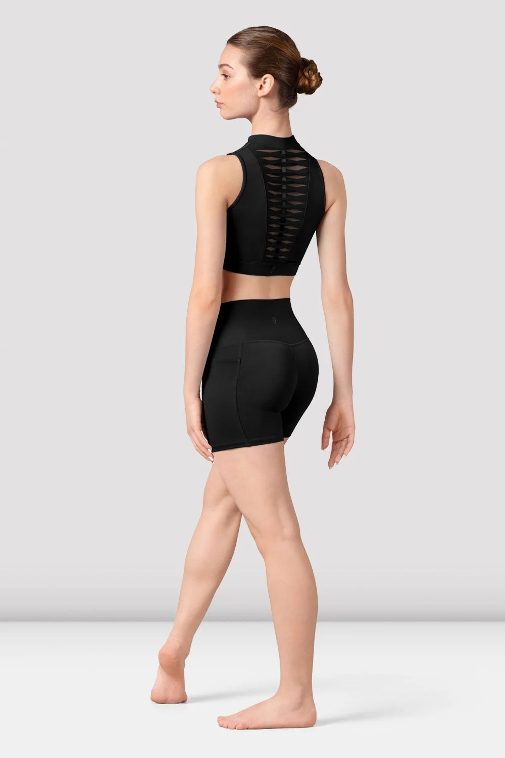 Ladies Alix Zip Front Crop Top - Image 3