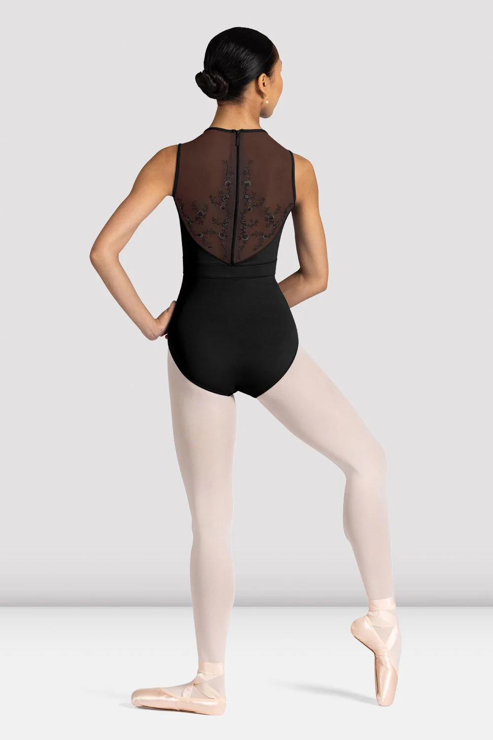 Ladies Alyssa Floral Zip Back Leotard - Image 2