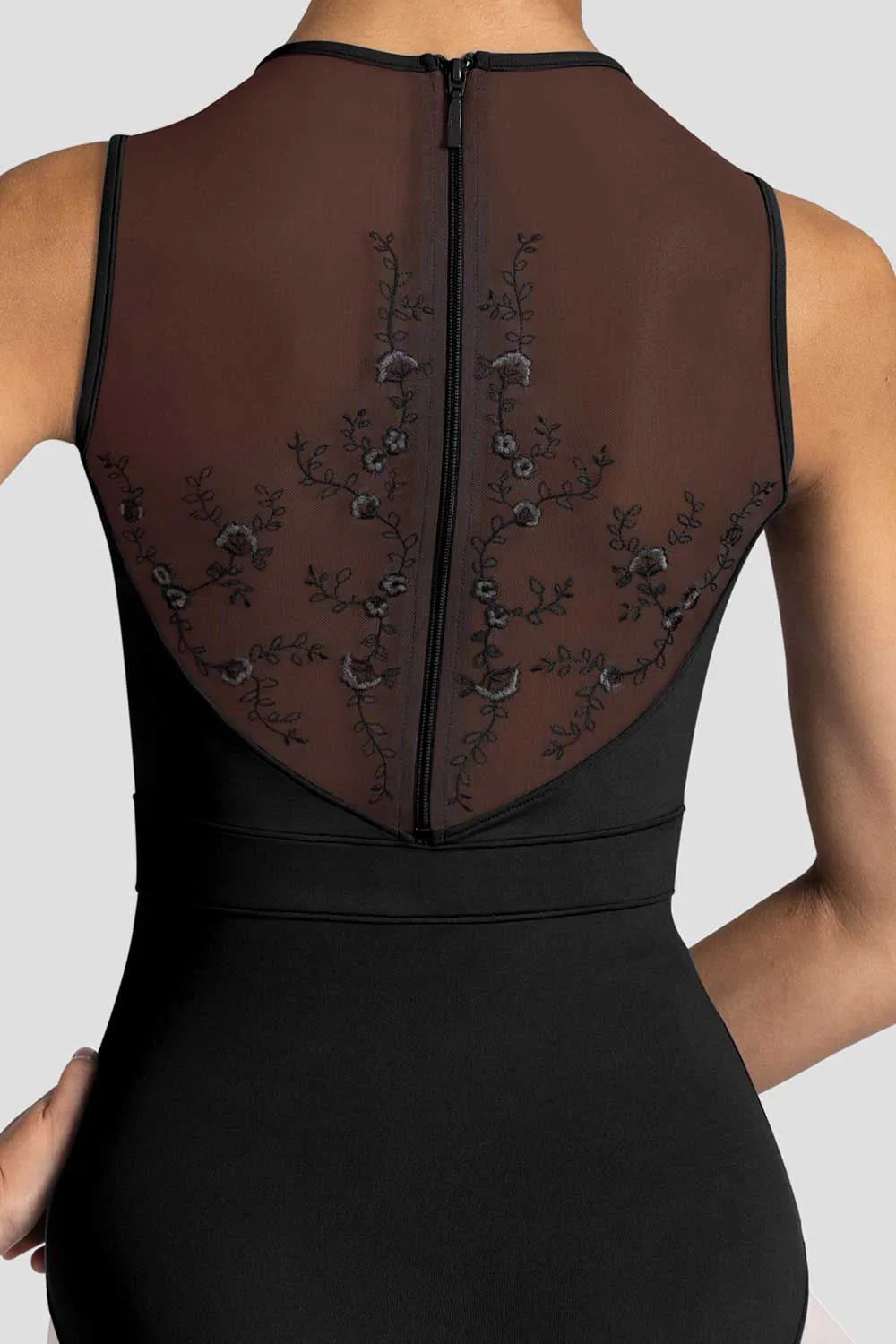 Ladies Alyssa Floral Zip Back Leotard - Image 3