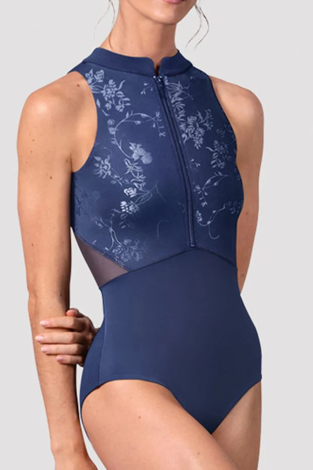 Ladies Casey Zip Front Leotard - Image 3