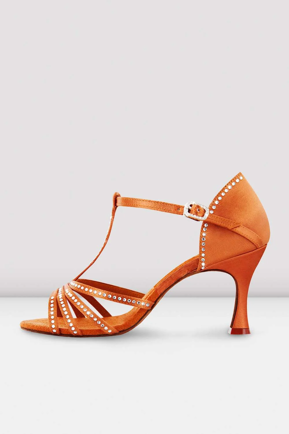 Ladies Guilia 3.15 inch Satin Diamante Latin Shoes