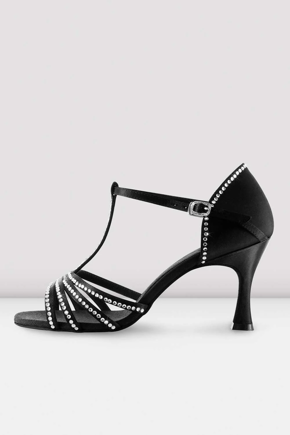 Ladies Guilia 3.15 inch Satin Diamante Latin Shoes