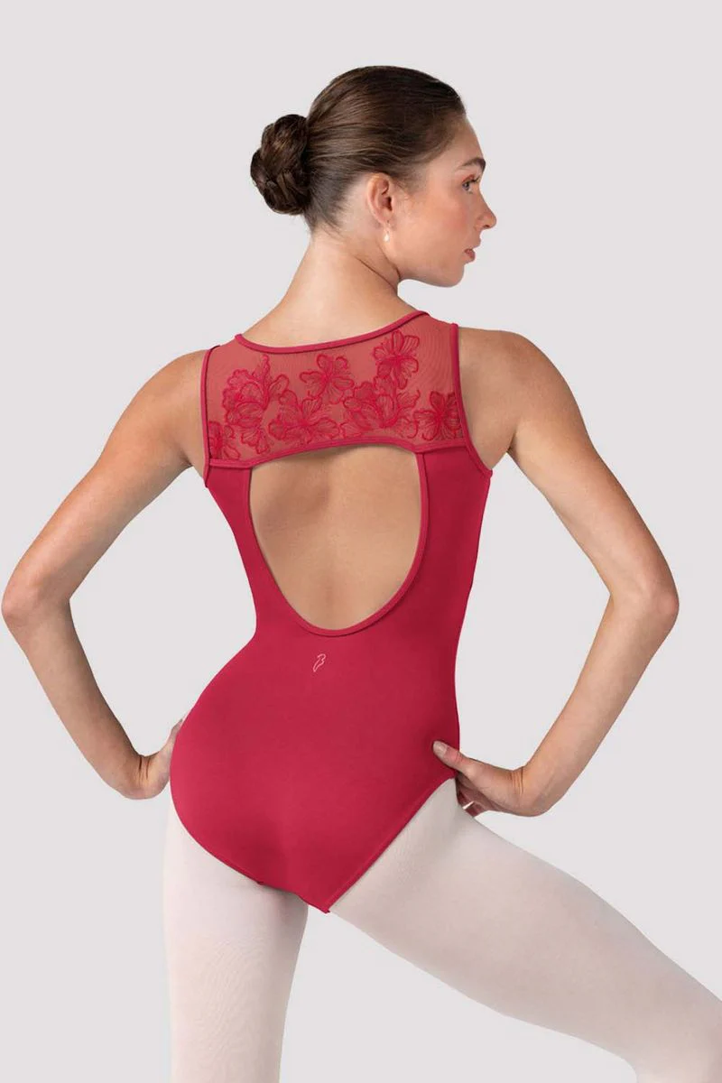 Ladies Layla Floral Tank Leotard - Image 2