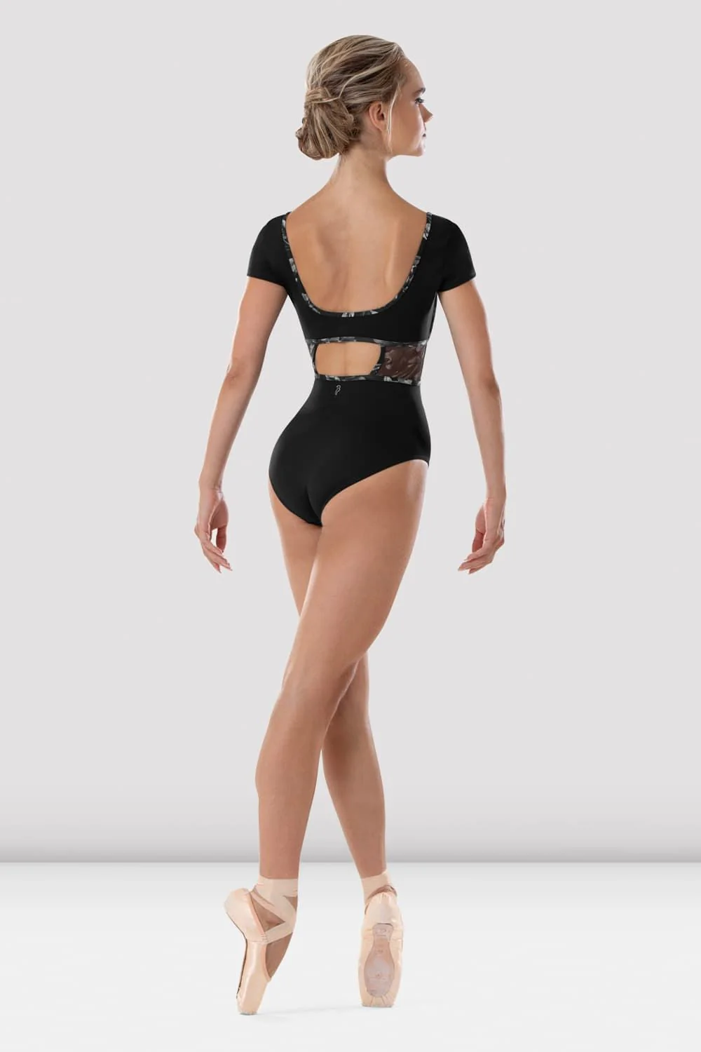 Ladies Mia Floral Cap Sleeve Leotard - Image 2