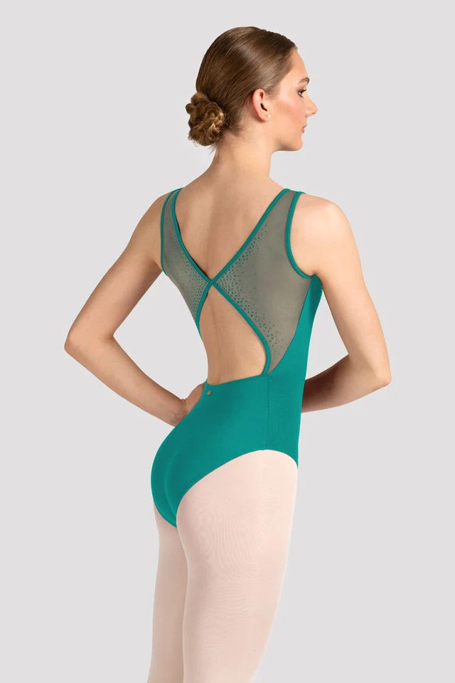 Ladies Mirella Celeste Boat Neck Printed Leotard - Image 3