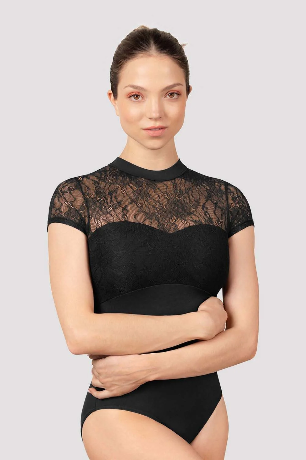 Ladies Mirella Majesty High Neck Leotard - Image 2