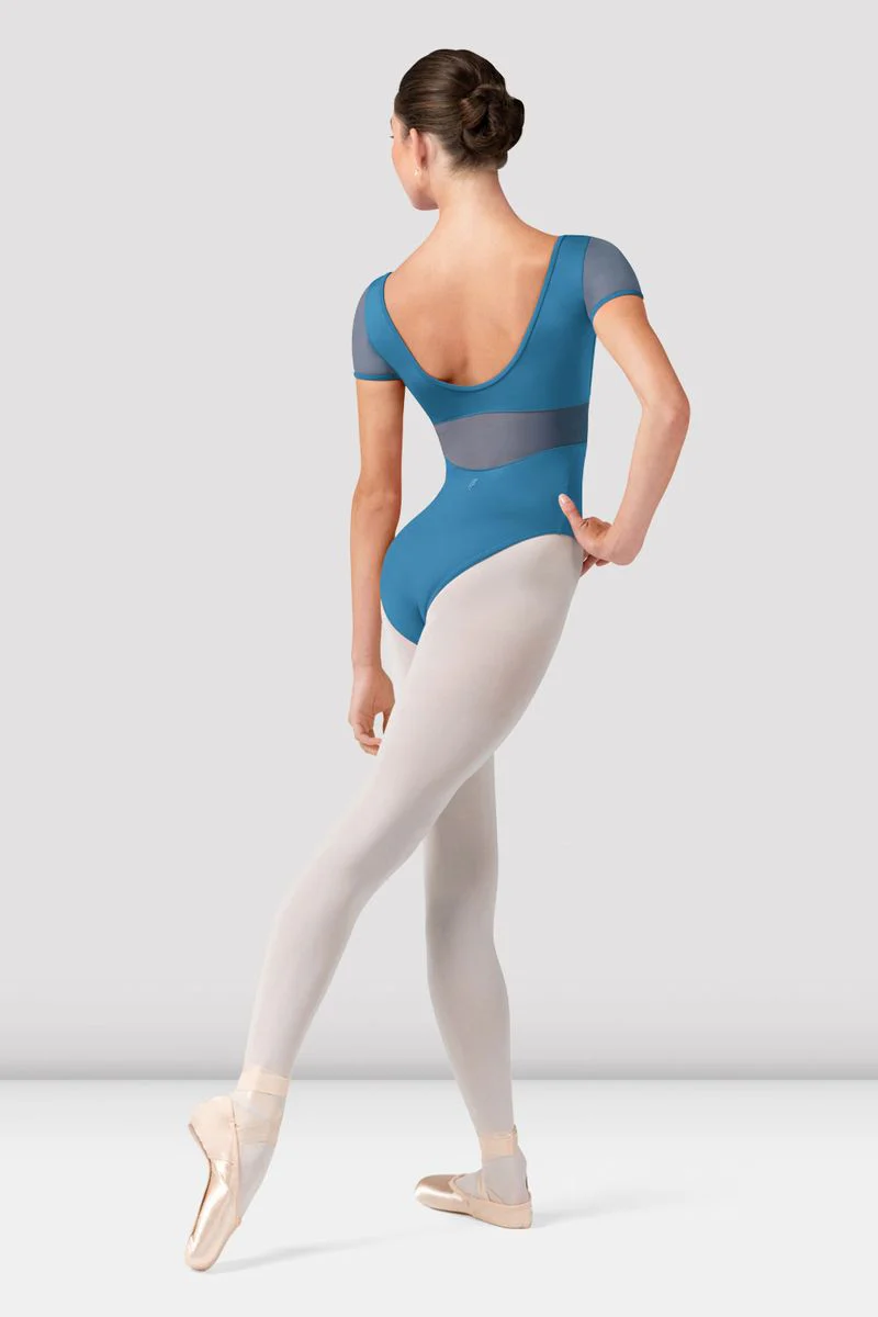 Ladies Olivia Floral Cap Sleeve Leotard - Image 3