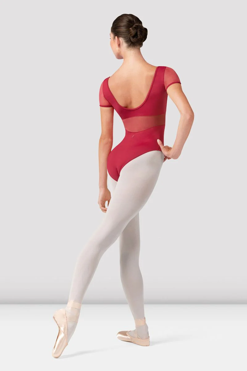 Ladies Olivia Floral Cap Sleeve Leotard - Image 3