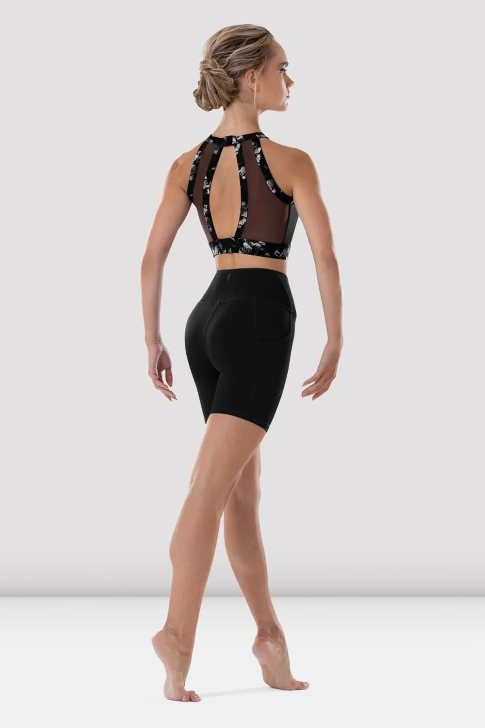Ladies Reece High Neck Crop Top - Image 2